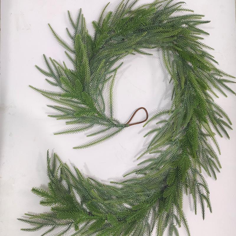Artificial Christmas Garland Pine Needles Vine Garland Greenery Plant for Diy Garland Wreath Garden Home Decor