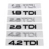 3D ABS Letters 1.9 TDI 2.8 TDI 4.2 TDI Rear Boot Trunk Logo Emblem Decal For A3 A4 A6 A8 Q3 Q5 Q7 Q8 Car Badge Sticker Accessories