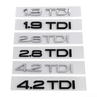 3D ABS буквы 1.9 TDI 2.8 TDI 4.2 TDI задний багажник багажника логотип эмблема наклейка для A3 A4 A6 A8 Q3 Q5 Q7 Q8 значок автомобиля наклейка аксессуары