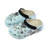 Crocs Crush Clog Diamond EVA Пара Уличный Хип-Хоп Граффити Американская Декоративная Пряжка Дырочные Туфли Унисекс Бледно-бирюзовый