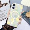 Магнитный чехол для телефона с цветочным узором, Подходит для IPhone15 Противоударный защитный чехол 14pro Max и Чехол для Apple 16plus