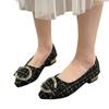 Spring and Autumn Casual Fashion Pointed Toe Comfortable Non-slip Wear-resistant Simple Metal Decorative Women's Shoes