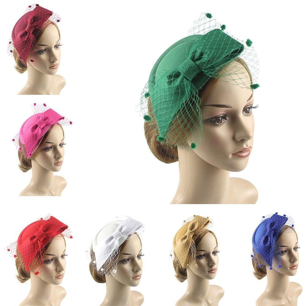 Vintage Headwear Mesh With Clip Fascinators Hat Bridal Wedding Tea Party Headwear