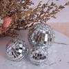 Серебряный зеркальный диско-шар, украшения, светоотражающие подвесные диско-шары, украшения для вечеринок в стиле ретро 70-х, рождественских дней рождения, принадлежностей
