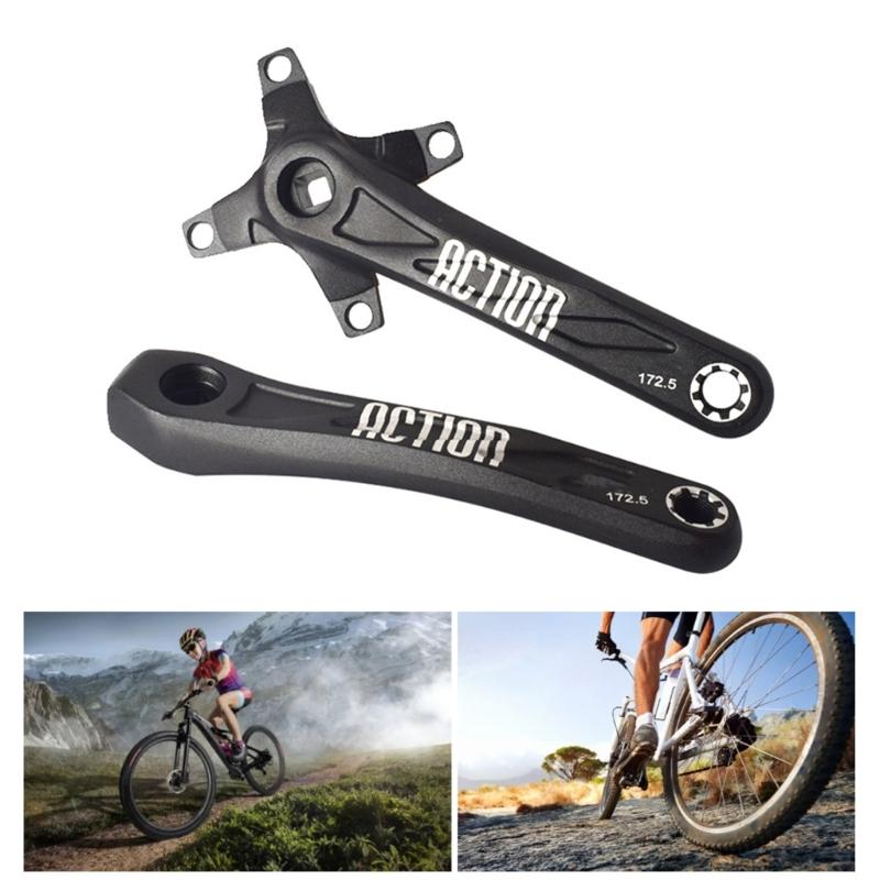 Square Hole Bicycles Crankset Aluminum  Alloys Mountain Bike Crankset  7/8/9/10/11 Speed Crankset Cycling Accessories