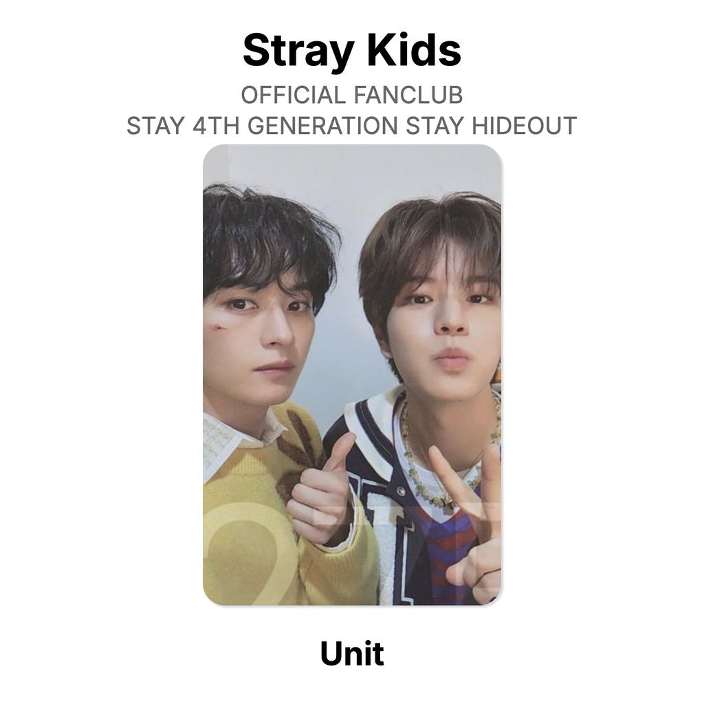 Stray Kids ОФИЦИАЛЬНЫЙ ФАН-КЛУБ STAY 4-ГО ПОКОЛЕНИЯ STAY HIDEOUT Официальная фотокарточка