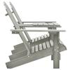 Adirondack Garden Chairs with Table Solid Pine Wood Gray
