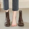 Coarse-heeled Martin boots for women's autumn and winter new non-slip and foot-showing small temperament versatile locomotive velvet short boots