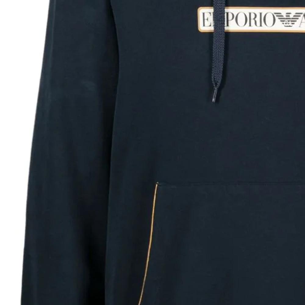 Emporio Armani logo-print piped-trim hoodie 112052-3F573-00135