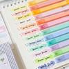 6pcs Dual Tip Highlighter Pens Set Macaron Pastel Colors Chisel Tip Quick Dry Soft Brush Student Drawing Set