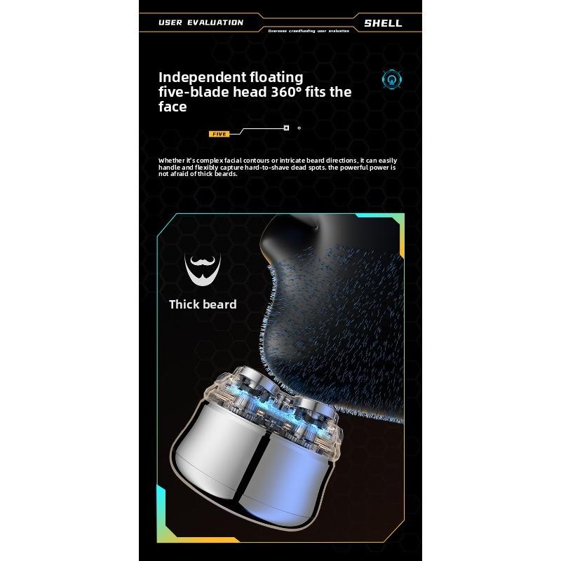 Electric Shaver, Hair Removal Device with LED Light, Charging Razor, Ultra-long Battery Life