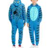 Matching Family Outfits - Striped Print Family Matching Hooded Zip-Up Onesie Loungewear