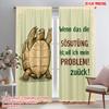 2pcs 2D Flat Printing Scene Curtains Turtle Problem Solution Funny 100% Polyester Without Electricity Birthday Party for Bedroom