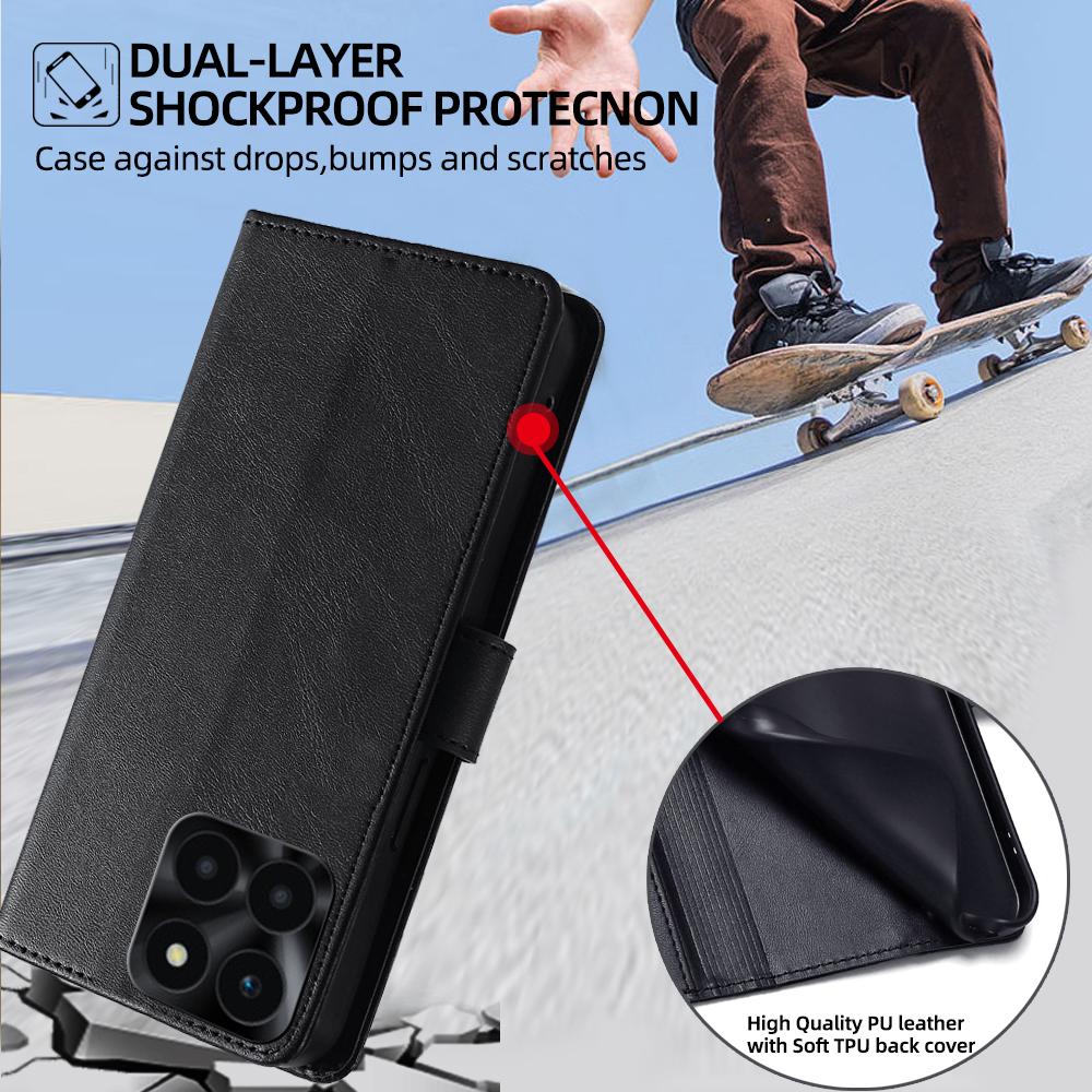 Ретро чехол-книжка для Honor 90 50 X8A X8B 10X Lite 7A 7C 9X Huawei P Smart 2021 Y9 2019 Обложка PU кожаная кобура отделение для карт держатель бампер для телефона