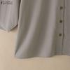 ZANZEA Women Round Neck Loose Casual 3/4 Sleeve Blouse