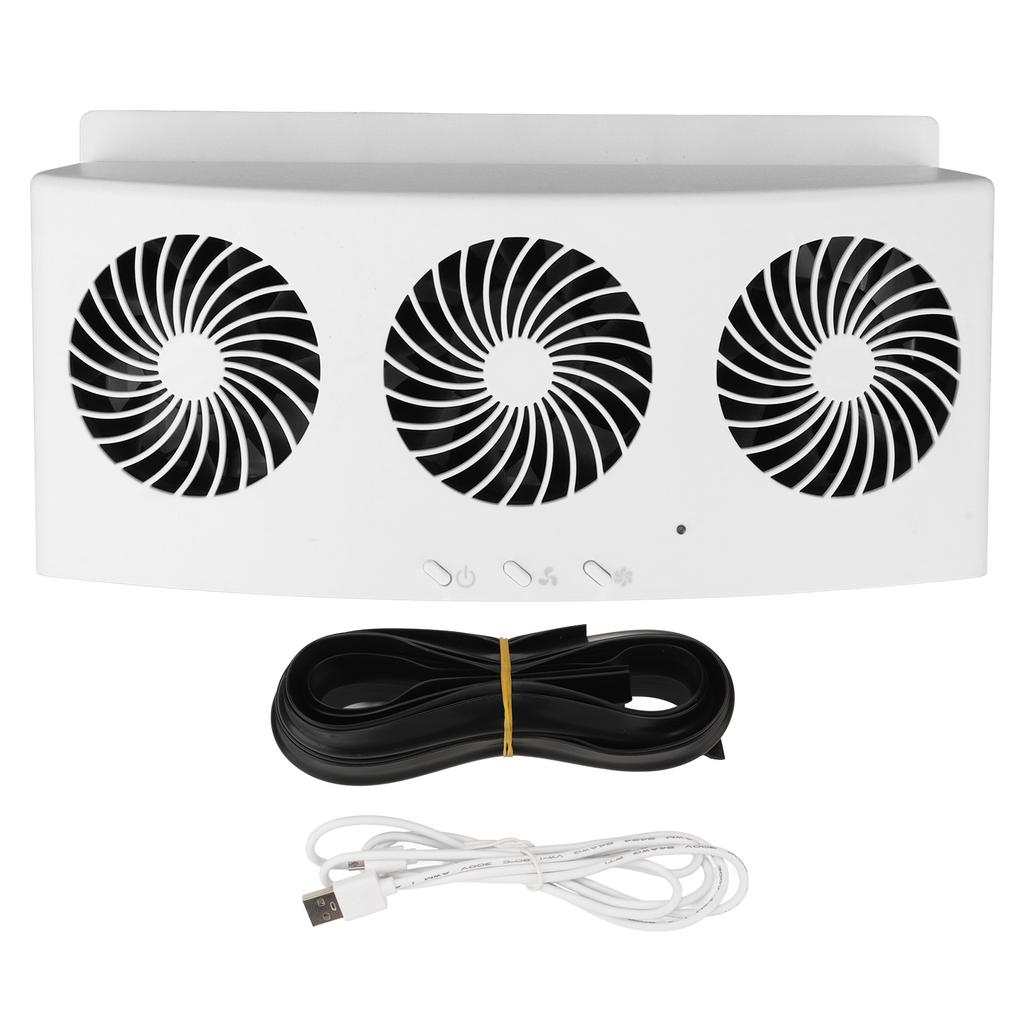 Cars Exhaust Fan USB Rechargeable Solar Air Circulation Cooling And Heat Dissipation High Wind Power 3 Fans For All Cars