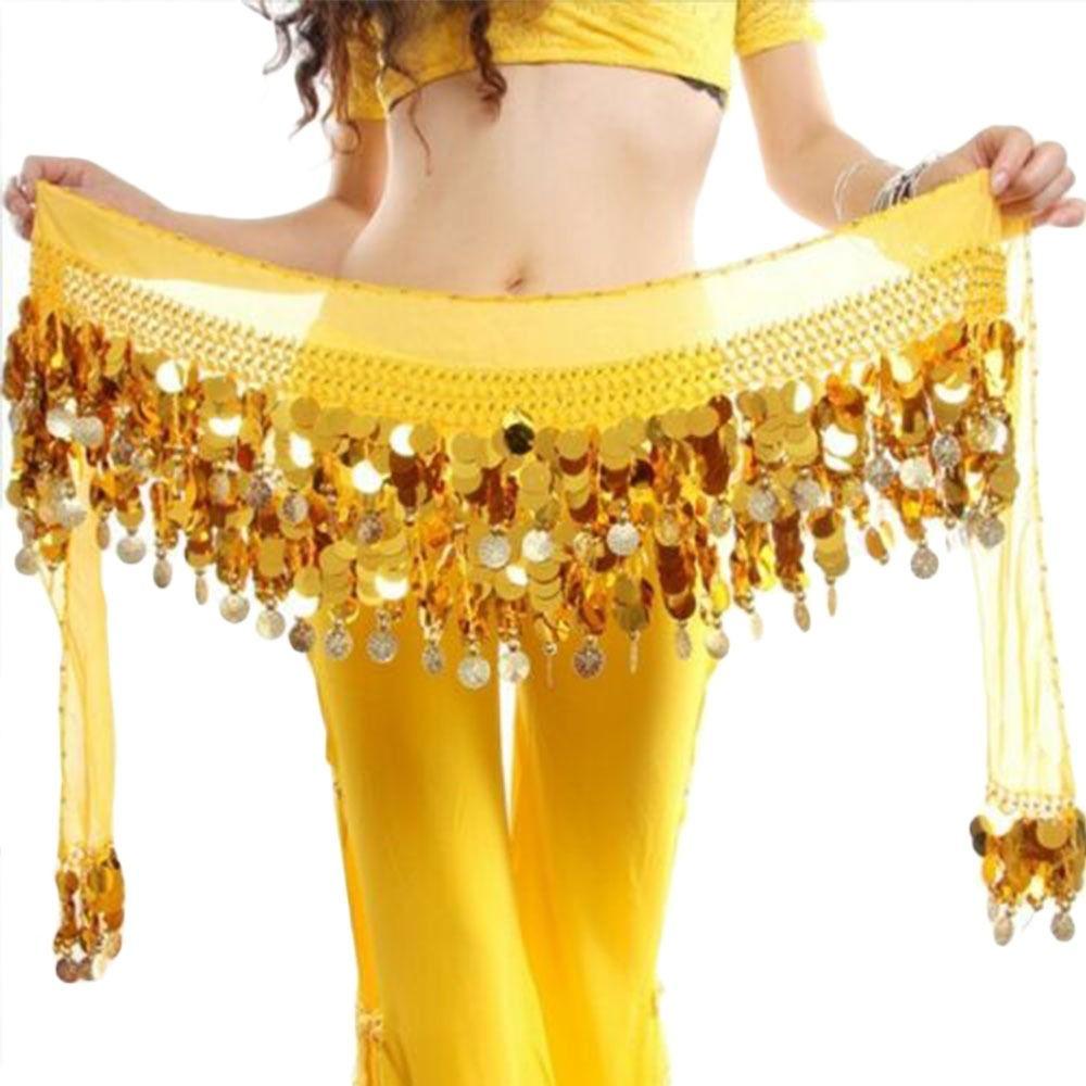 For Thailand/India/Arab Show Costumes Sequins Hip Scarf Waist Chain Dancer Skirt Belly Dance Belt