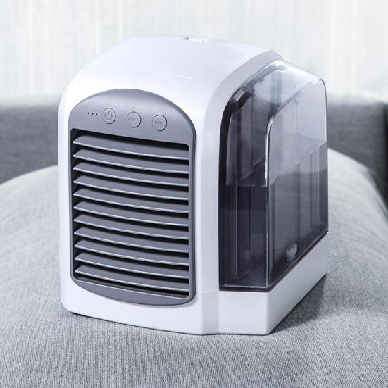 Персональный кондиционер с охлаждающим вентилятором и резервуаром для воды, 3 скорости, сильный воздушный поток, низкий уровень шума, настольный воздухоохладитель, вентилятор, генератор тумана