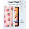 Coque + Verre Trempé - E.F.Connection - pour iPad Air 4/5 10,9" - Support Pliable - Motif Fraise