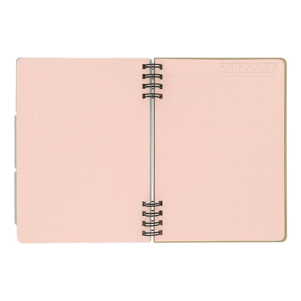 Rollbahn Гибкая обложка Прозрачный карман L [DELFONICS] [LIFE LOG] 360° (Светло-розовый)