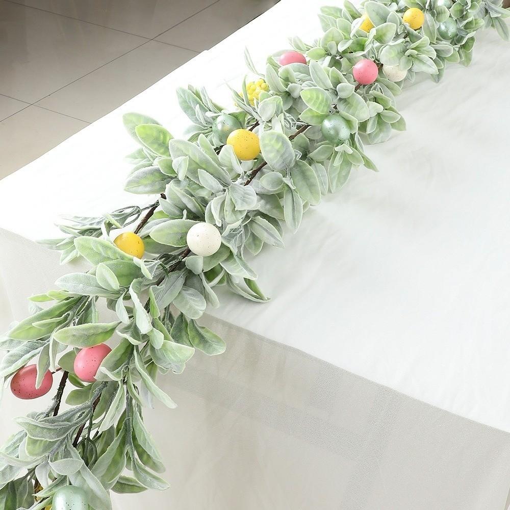 Handmade Easter Egg Garland Realistic Spring Vine Garland Indoor Wall Hanging