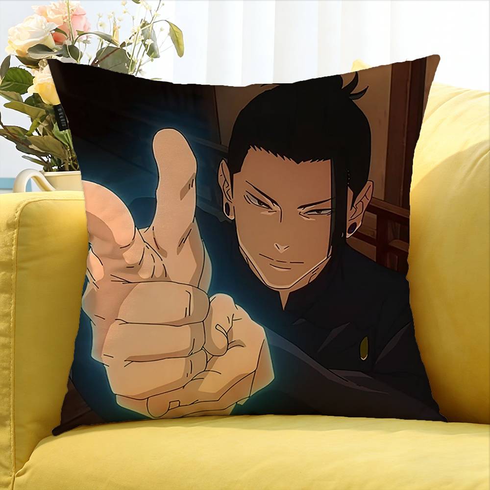 Geto Suguru Various Sizes Square Pillow Case For Car Home Bedchamber Decor