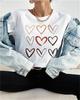 New Five Love Print Crewneck Hoodie for Women Clothes  Graphic T Shirts Clothing  Yk Tops Summer polyester fabric