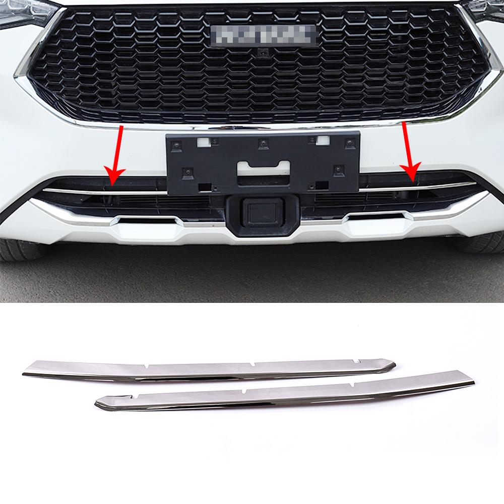 Для Haval F7 F7X 2018-передняя решетка капота молдинг задняя часть багажника обшивка двери внешние молдинги из нержавеющей стали