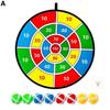 1 Set Gooey Ball Dart Board Sticky Balls Colorful Animal Print Great Stickiness Wall-mounted Kids Decompression Throwing Target Ball