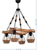 Деревянная люстра из 4 предметов с веревкой, роскошная подвесная лампа, люстра, висящая на потолке, освещение и украшение для домашнего офиса, гостиной