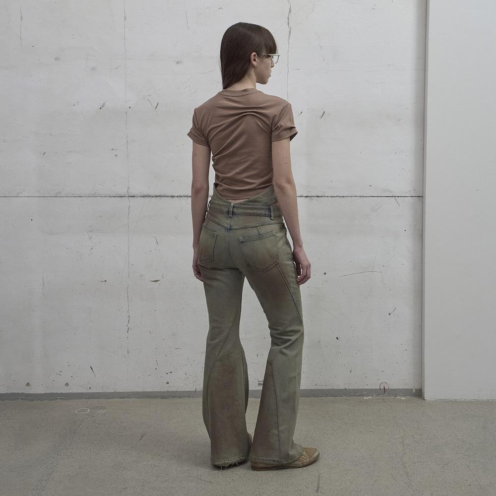 LCDC™ Cut-Out Waist Washed Denim (Sand Gray)