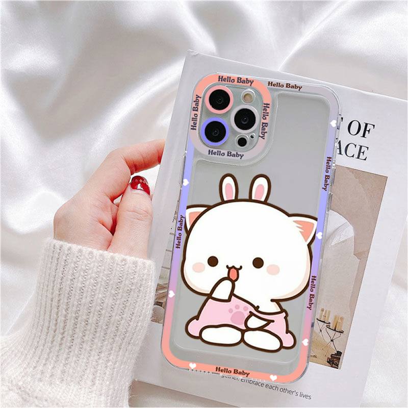 Чехол для телефона Mochi Peach Cat для iPhone 11 12 13 Mini Pro Max 14 Pro Max Чехол-оболочка