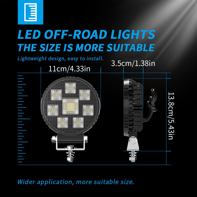 Светодиодный рабочий свет Светодиодная рабочая световая панель для грузовиков Высокий янтарный 360 градусов вращающийся Многофункциональное автомобильное освещение для автомобиля Дорога