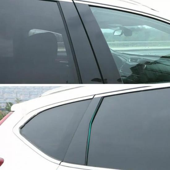 Black pillar posts set door trim piano cover kit for Honda cr-v crv 2017-22 NEW
