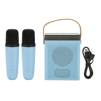 Караоке-машина с многофункциональной подсветкой RGB, портативная Bluetooth-колонка с 2 беспроводными микрофонами
