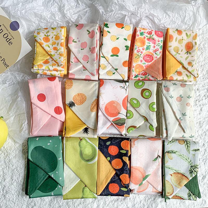 New Luxury Brand Model Small Silk Scarf for Women Hair Band Bag Handle Handbag Ribbon Scarf Neck Scarves Neckerchief