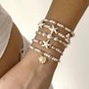 Starfish Conch Beaded Bangles Bohemian Wrap Charm Hand Chain New Multilayer Shell Bracelets  Gifts