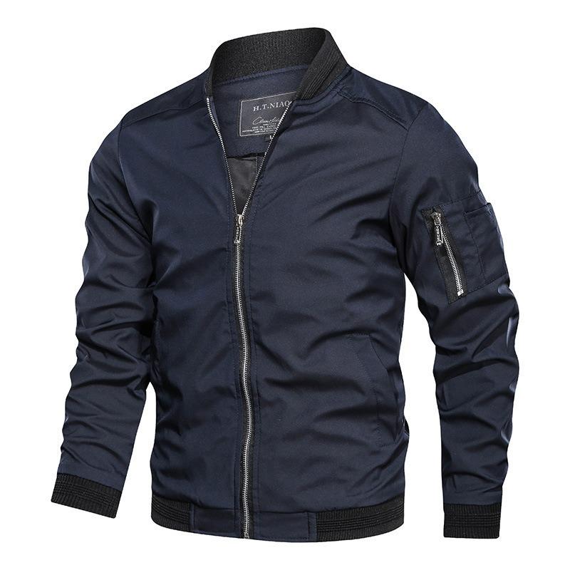 Men S Baseball Jacket Korean Style Casual Fit For Autumn