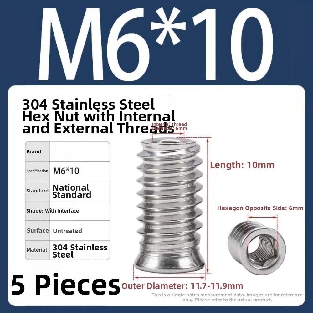 Stainless Steel Insert Nuts M3 M4 M5 M6 M8 Threaded Insert Nuts For Wood Furniture
