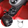 Hcilloend Carbon Fiber Cup Holder Center Control Cup Holder Panel Cover Sticker for New Fiat 500 Easy Interior Custom Carbon Fiber Set of 2 Panel,