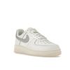 Nike Air Force 1 07 Essential Silver Swoosh Женские кроссовки White Summit-White Metallic-Silver DQ7569-100
