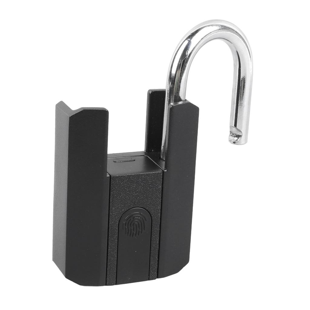 Замок с отпечатком пальца, противоугонный, Bluetooth, разблокировка телефона с 2 ключами, водонепроницаемый, черный для спортзала