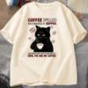 Cute Funny Cat Pattern Printing T-shirt Summer Round Neck Short-sleeved Casual Top Suitable for Men and Women