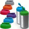 6 шт. разноцветных силиконовых крышек для банок с газировкой, 2,5-дюймовые многоразовые герметичные крышки для стандартных банок с газировкой/пивом, герметичные крышки для свежести напитков на открытом воздухе