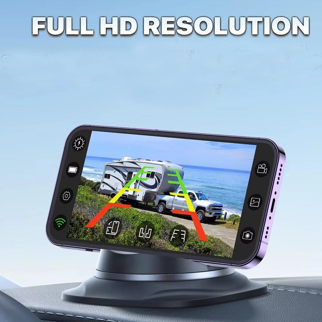 WiFi Беспроводная солнечная энергия HD 1080P Задняя/передняя камера для номерного знака Встроенный аккумулятор для iPhone Android Телефон для грузовика автомобиля фургона автофургона