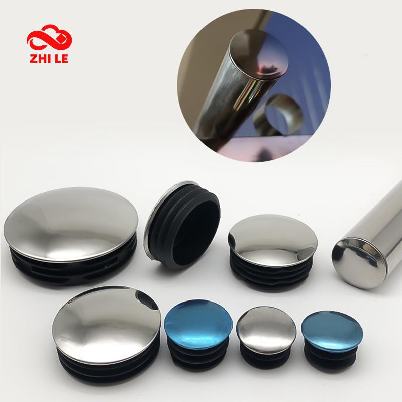 16-60mm Furniture Table Foot Tip Chairs Legs Pad Protector Cover Stainless steel Screw Caps Pipe Plug Lid Tube Hole Protection