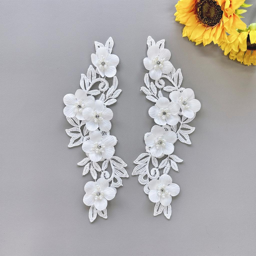 Lace Three-Dimensional Patch Sticker Diy Decorative Clothing Accessories Cloth Sticker Nail Bead Embroidery Cloth Sticker Flower