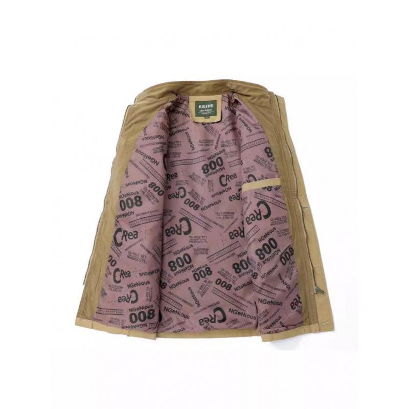 Куртка мужская весенне-осенняя куртка повседневная спортивная тренчкот с лацканами корейская версия модная многокарманная куртка из чистого хлопка