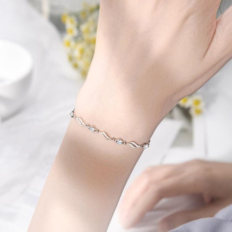 Браслет «Сердце Океана» Женский Легкая Роскошь Нишевый Дизайн Высококлассные Ювелирные Изделия Простой Темперамент Подарок Девушке Ювелирные Изделия