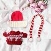 Doll Sweater Clothes Set Outfits Scarf Hat Dress Up Winter Clothing Accessories Girl